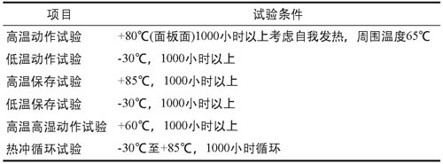 液晶顯示器的可靠性試驗規范